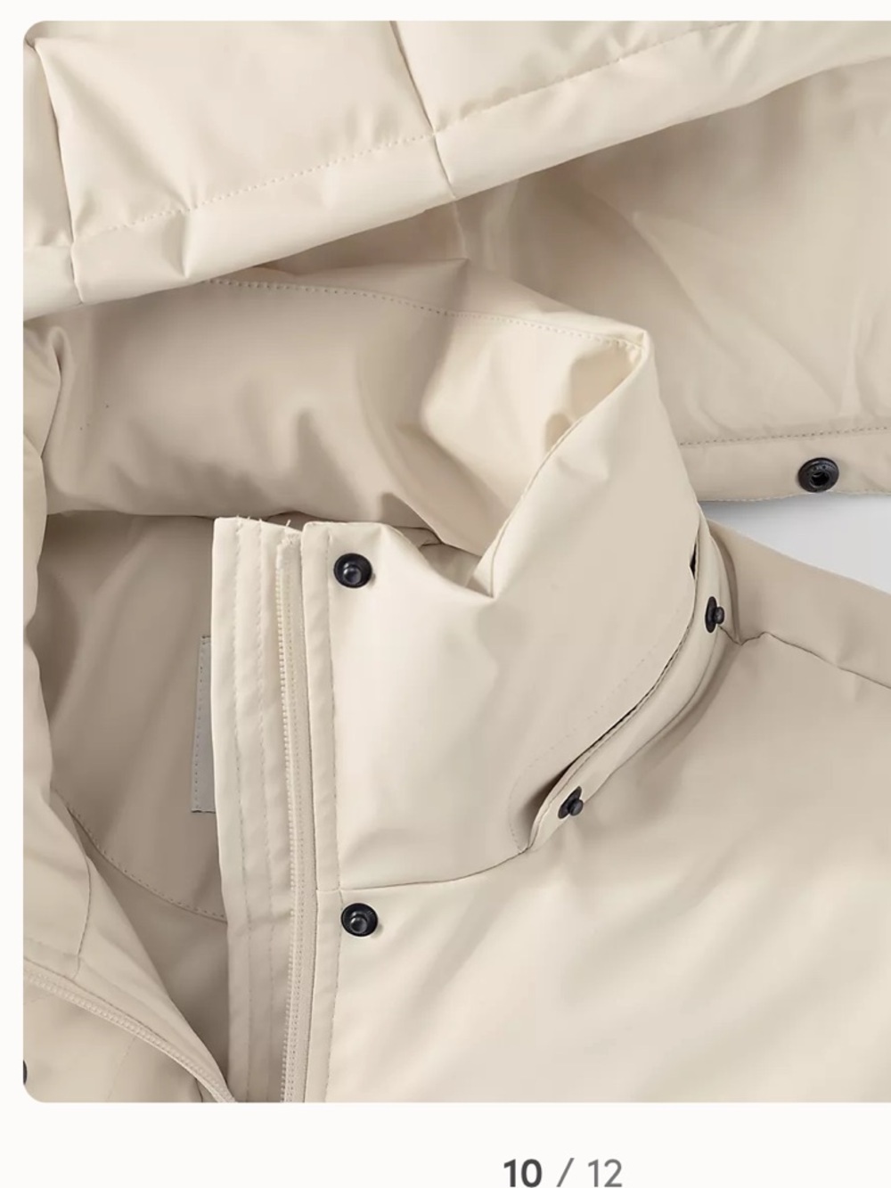 NWT Lands' End Squall Slicker Parka dusk cream XL - Picture 5 of 10